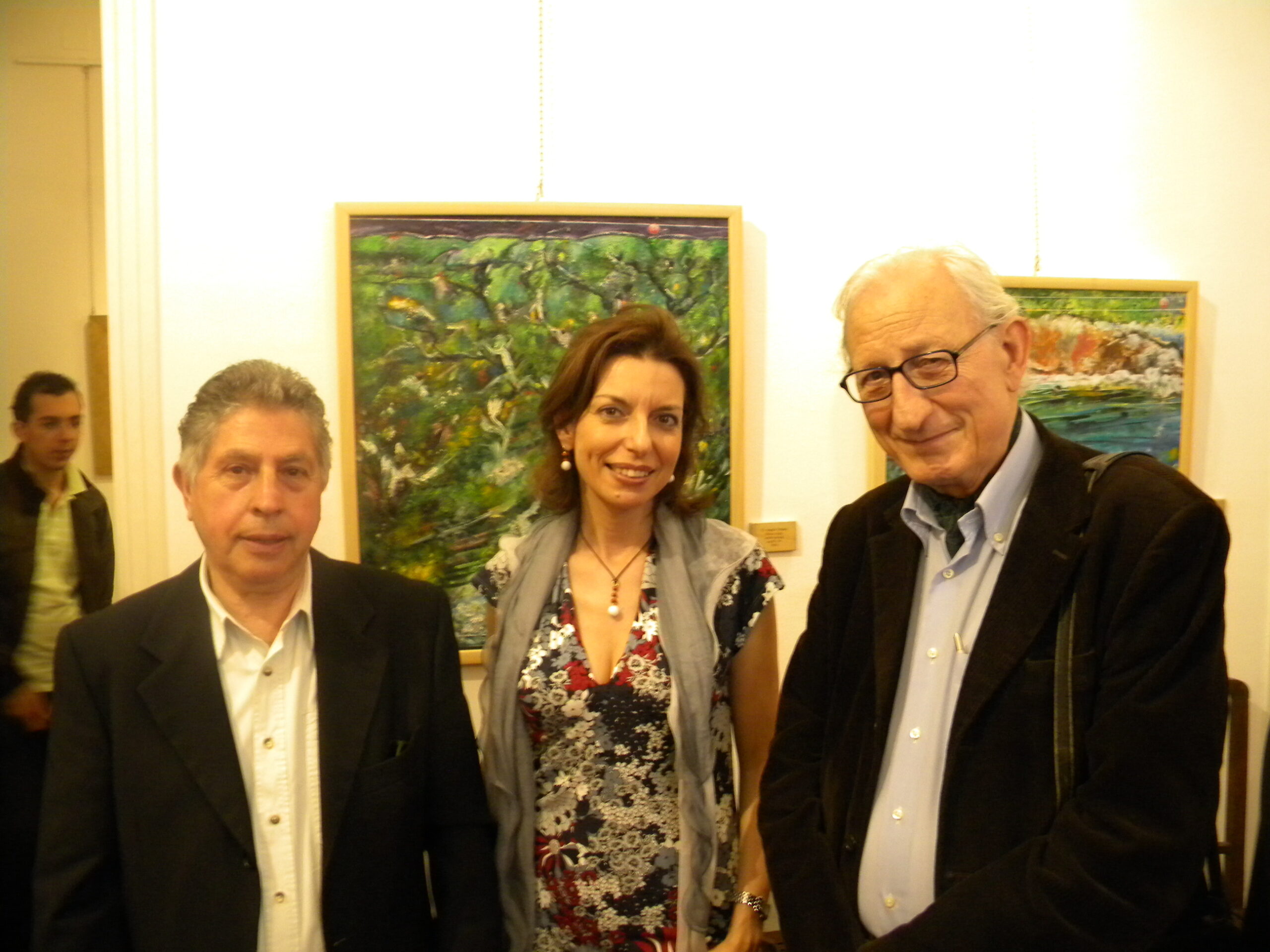 Angelo Denaro, Laura Romano e Vincenzo Anello all'inaugurazione della Collettiva "13 x 13", 11 Maggio 2011